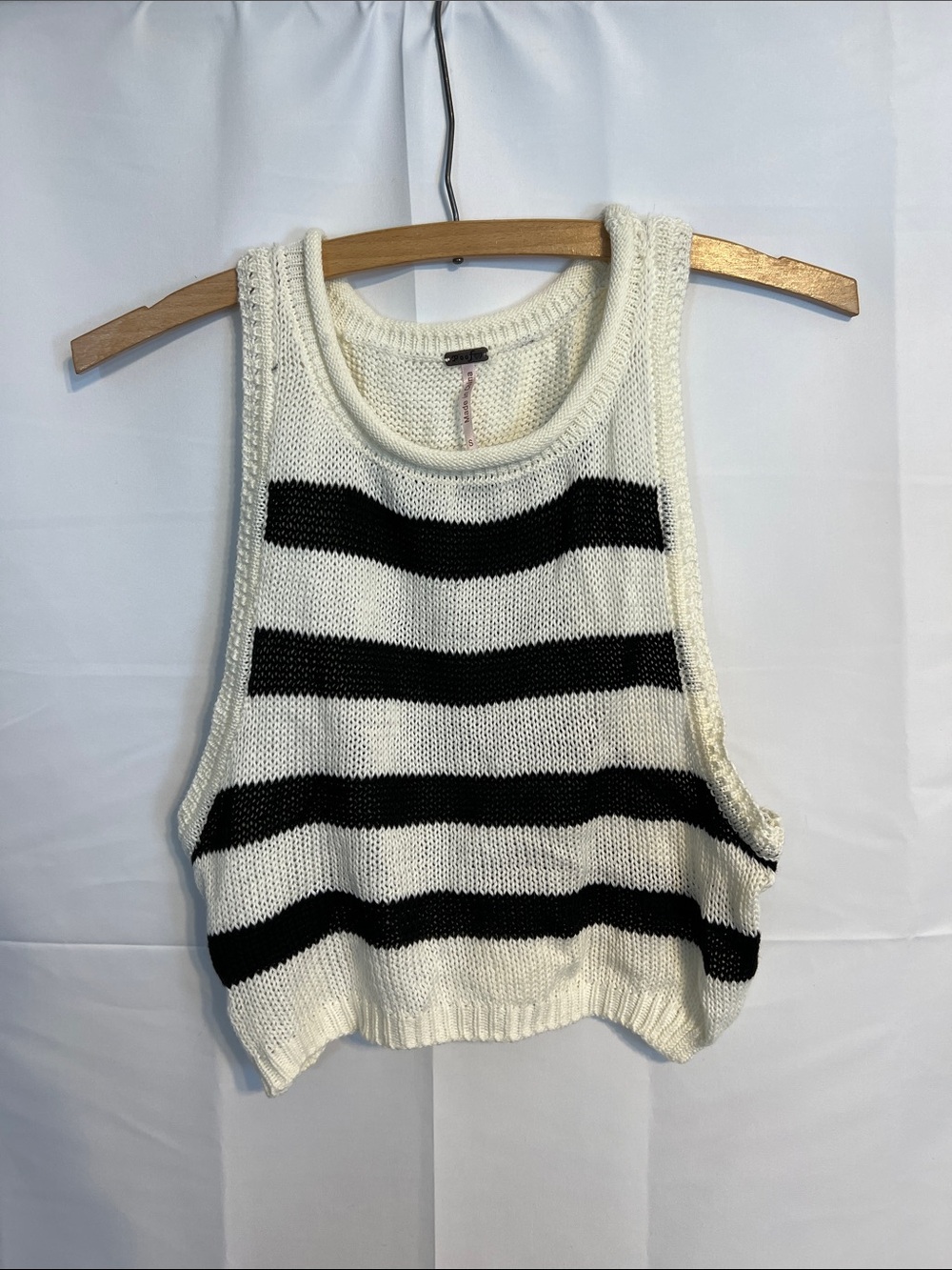 Y2K Striped Knit Cropped Tank Top